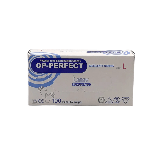 دستکش لاتکس بدون پودر OP-Perfect حریر 100 عددی -2-min