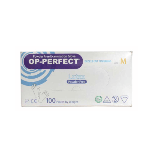 دستکش لاتکس بدون پودر OP-Perfect حریر 100 عددی - ۱-min (1)