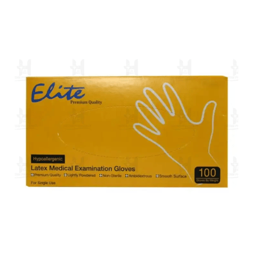 خرید دستکش لاتکس کم پودر الیت Elite سایز Large-min