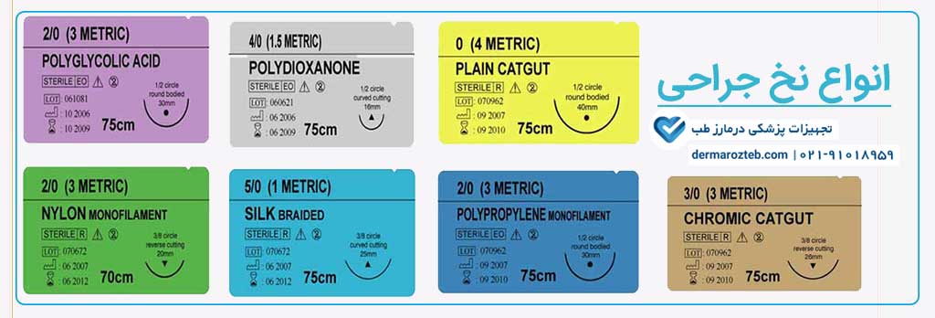انواع نخ جراحی و کاربرد آنها